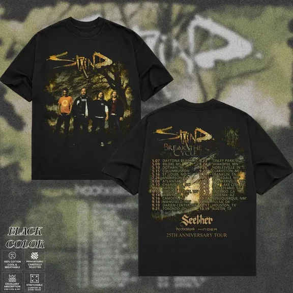 Staind Break The Cycle 25th Anniversary Tour 2026 T-shirt