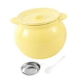 thumbnail image 5 of CoudarTitie Ceramic Container with Strainer Organizer Condiment Kitchen Canister Frying Oil 800ml Yellow, 5 of 9