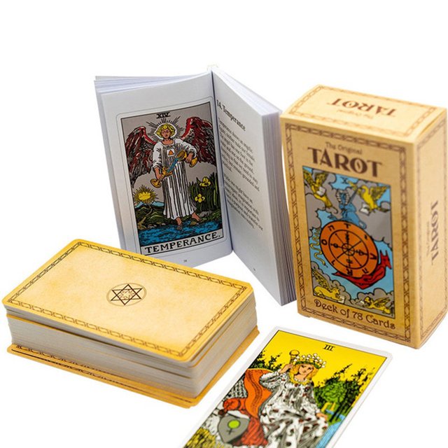Cartas De Tarot Art Paper Tarot Card Game Set Tarot Card Deck para amigo aficionado (Original) Sywqhk Para Estrenar