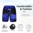 thumbnail image 5 of Lsque Mens Swim Trunks Steel Skull Pattern - Bathing Suit Compression Liner - Beach Swim Shorts Swimwear - (S-3XL) - Stretch Quick Dry -Large, 5 of 9