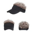 thumbnail image 3 of Wig Baseball Cap Funny Wig SunVisor Hat Short Fake Hair Cap for Men Adults Bald People, 3 of 5