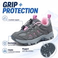 thumbnail image 4 of EQW Kids Waterproof Hiking Shoes Boys Girls Outdoor Walking Sneakers Lightweight Non-Slip Trail Shoes with Quick Lace for Toddler Little Kid Big Kid, 4 of 8