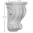 thumbnail image 2 of Ekena Millwork 3 1/8"W x 3"D x 5 1/4"H Traditional Cole Pilaster Corbel, 2 of 3