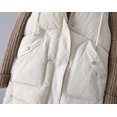 thumbnail image 4 of Puntoco, chaleco de bolsillo para mujer, chaqueta, abrigo de invierno sin mangas, cuello vuelto, cremallera, prendas de vestir exteriores sólidas, selecciones de Flash Puntoco Puntoco-7128, 4 of 9