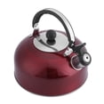 thumbnail image 2 of 3L Stainless Steel Stovetop Whistling Large Spout Coffee Kettle Hot Water Tea Pot Red, 2 of 7