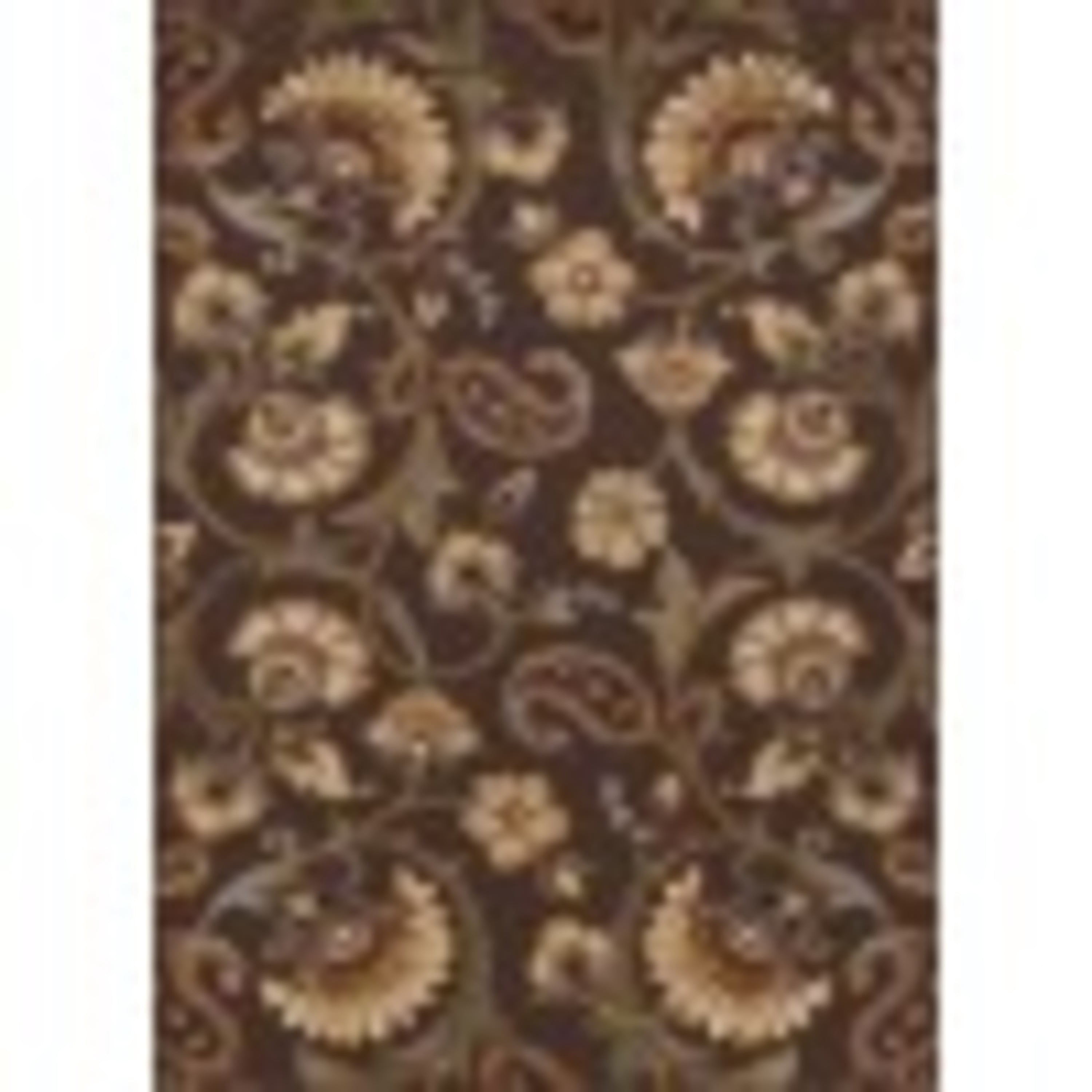 Elegance Transitional 9' x 12.6' Brown and Sage Green Polypropylene Indoor Area Rug