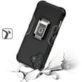 thumbnail image 2 of For iPhone 16 Plus 6.7 inch OPTIMUM Magnetic Ring Stand Hybrid Case Cover - Black, 2 of 3
