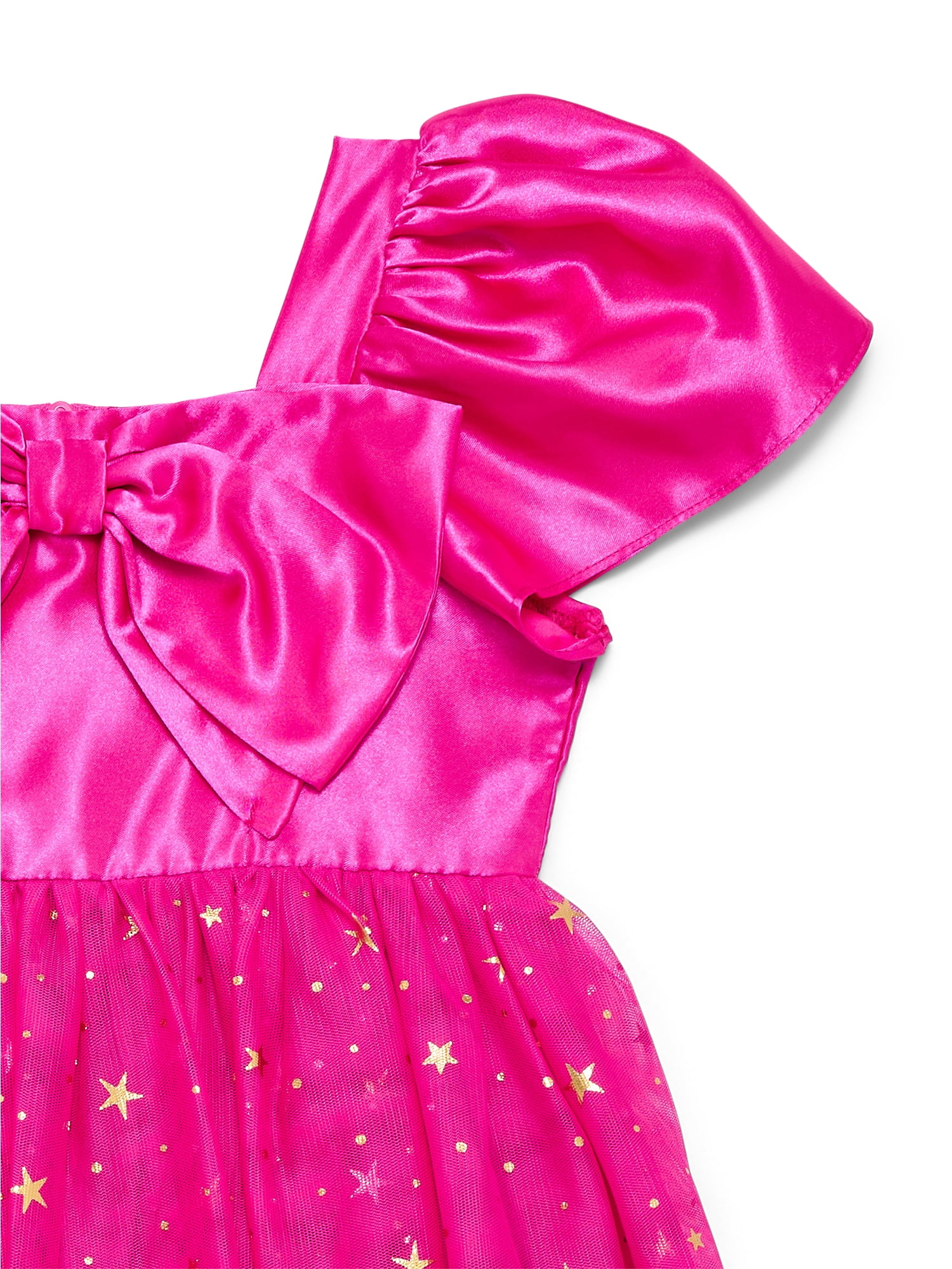 Dreaming of Lucy Toddler Girls Starry Bow Tutu Dress with Short Sleeves, Sizes 12M- 5T