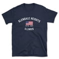 thumbnail image 1 of Glendale Heights Illinois Patriot Men's Cotton T-Shirt, 1 of 1