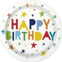 Stars Happy Birthday Plates, 9", Multicolor, 10 Count, by Way To Celebrate
