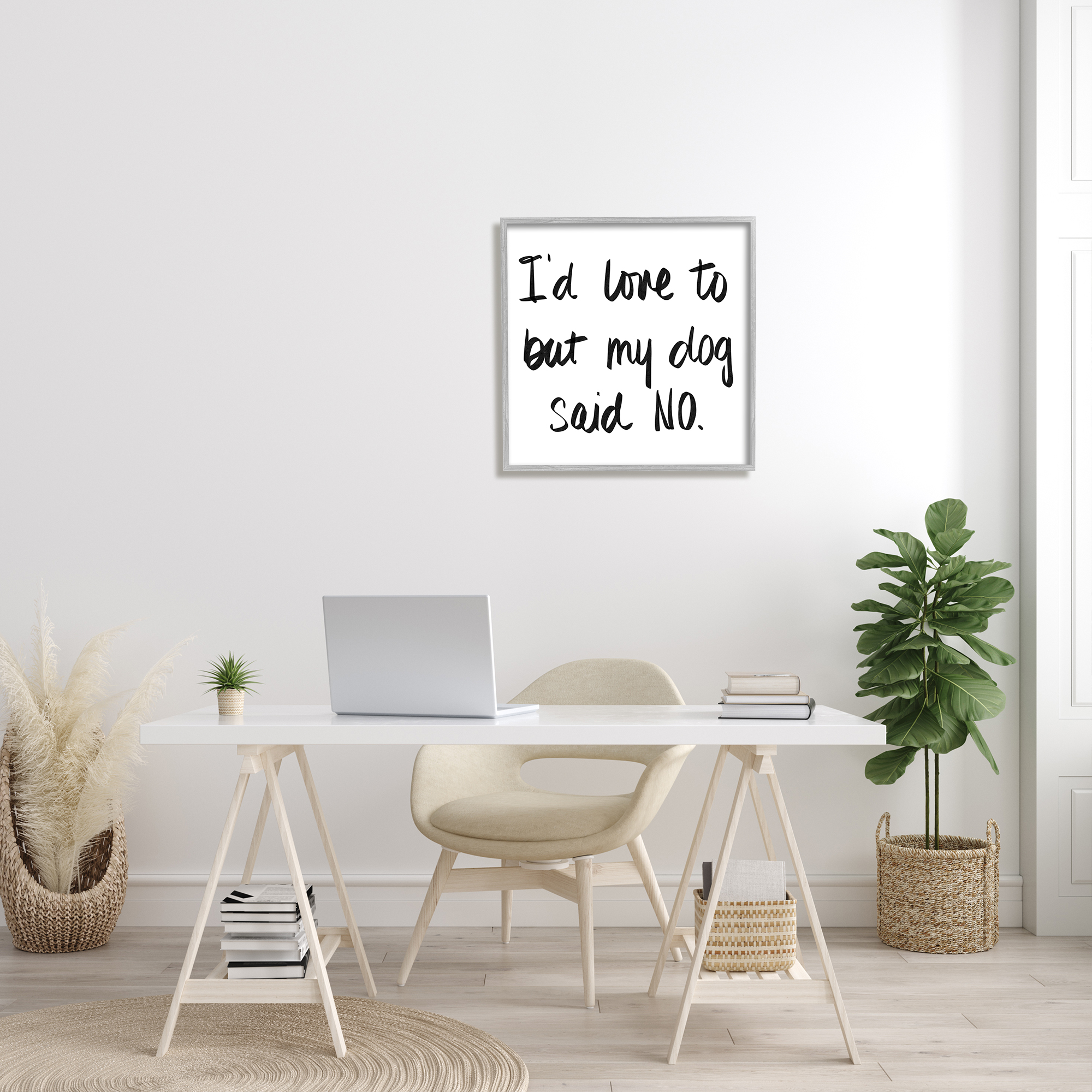 Stupell Industries My Dog Said No Pet Humor Phrase Minimal Text, 24 x 24, Designed by Sd Graphics Studio