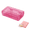 Pink, variant on Sahpxhe Clear Transparent Plastic Pencil Box,Large Capacity Clear Storage Box with Snap-Tight Lid,Size7.87X2.36X4.33In,Give Away 100Pcs Blue Elf-Stick Notes,3x3 Inches To Do Lis