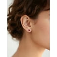 thumbnail image 2 of Silvora Clip on Earrings for Women January Red Garnet Heart Birthstone Non Pierced Earring for Daughter Wife Dainty Birthday Christmas Valentines Jewelry Gift, 2 of 8