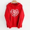 thumbnail image 2 of Women's Sweatshirt Valentine's Day Print Hoodies Long Sleeve Sweatshirts Hooded Pullover Tops with Pocket Hooded Sweatshirts Casual Hoodie, 2 of 5