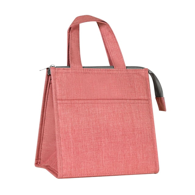Lonchera con interior metalizado-Saanvi rosa 21.7 x 21.5 x 13.6