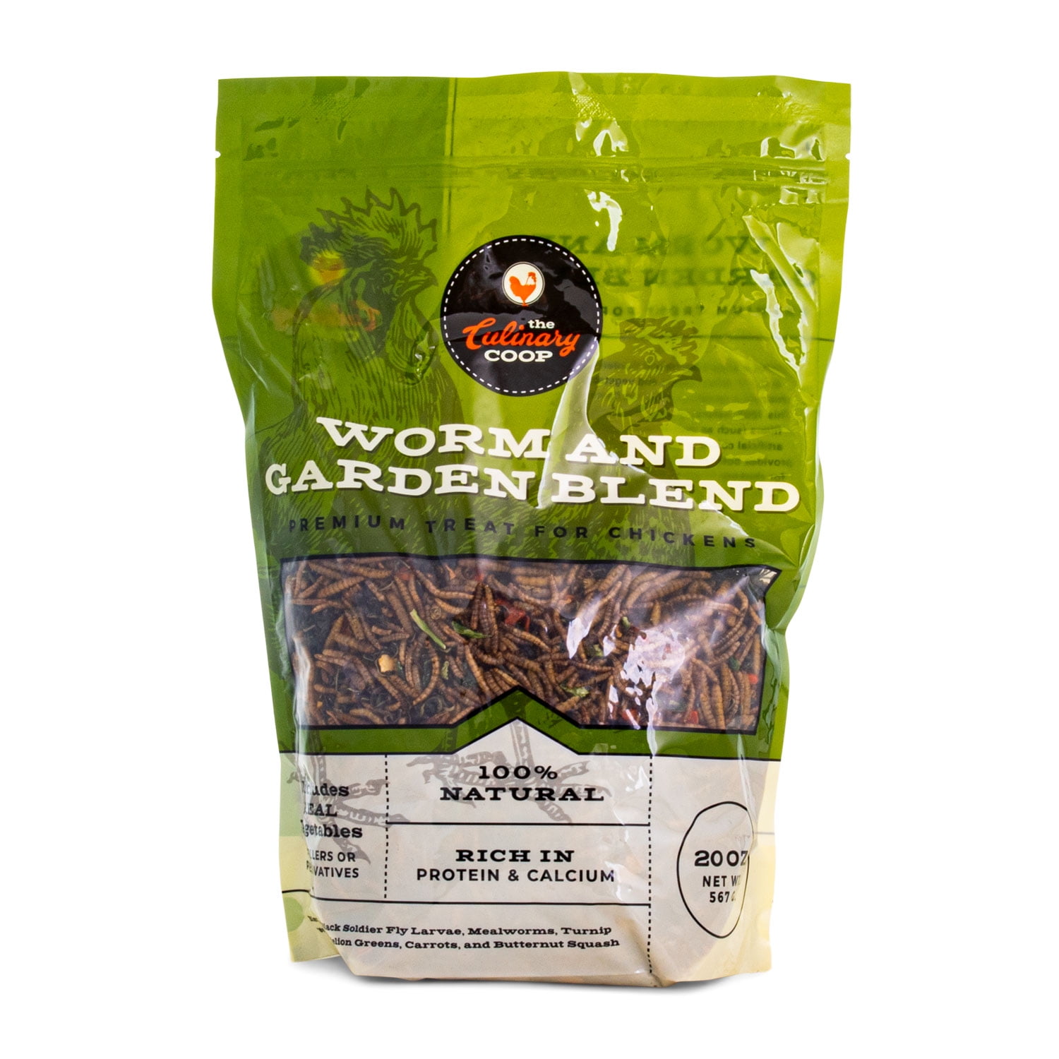 (2 pack) Fluker's The Culinary Coop Worm and Garden Mix, Premium Treats for Chickens, 10 oz Bag