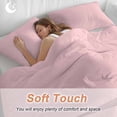thumbnail image 4 of 3 Piece Pink Duvet Cover Set California King, Microfiber Comforter/Quilt Cover with Corner Ties and 2 Pillowcases, Farmhouse Pink Decor All Season Soft Bedding with Zipper Closure, 4 of 8