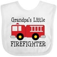 thumbnail image 3 of Inktastic Grandpa's Little Firefighter Boys Baby Bib, 3 of 4