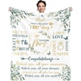 thumbnail image 1 of LHSHID Bride to Be Gifts Blanket Bridal Shower Gifts Engagement Gift Wedding Gifts Bachelorette Party Gifts Bridal Shower Decorations Future Mrs Throw Blanket 60x80in, 1 of 6