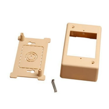 Single Gang Surface Mount Box with Raceway Knockouts, Ivory