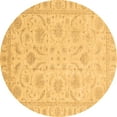 thumbnail image 1 of Ahgly Company Indoor Round Oriental Brown Traditional Area Rugs, 7' Round, 1 of 4