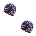 thumbnail image 1 of Maytalsory Bonnet Ethnique Style Hijab Floral Imprimé Coloré Turban Réglable Protection des Oreilles Accessoires de Style Bonnet Bleu Fleur 2Set, 1 of 6