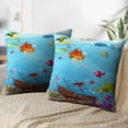 thumbnail image 3 of LALILO Throw Pillow Covers Sea Life Sea Life Cartoon Pirate Child Cushion Cover 18" x 18", 122 Pack, 3 of 6