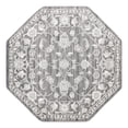thumbnail image 3 of Unique Loom Boston Collection Area Rug - Floral (5' 3" Octagon Gray/Ivory), 3 of 7