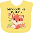 thumbnail image 3 of Inktastic My Cousins Love Me Little Fox Boys or Girls Baby Bib, 3 of 4