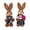 E4-2Pcs Woven Bunny, variant on Rabbit Decorations Rabbits Bunny Animal Model 2pcs Easter Theme Party Supplies Ornaments 23cm/9in