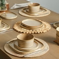 thumbnail image 5 of Stone Lain Cairo 12-Piece Dinnerware Set Stoneware, Service for 4, Sand, 5 of 6