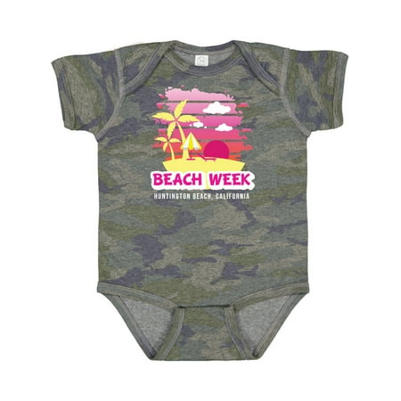 

Inktastic Beach Week Huntington Beach California with Palm Trees Gift Baby Girl Bodysuit