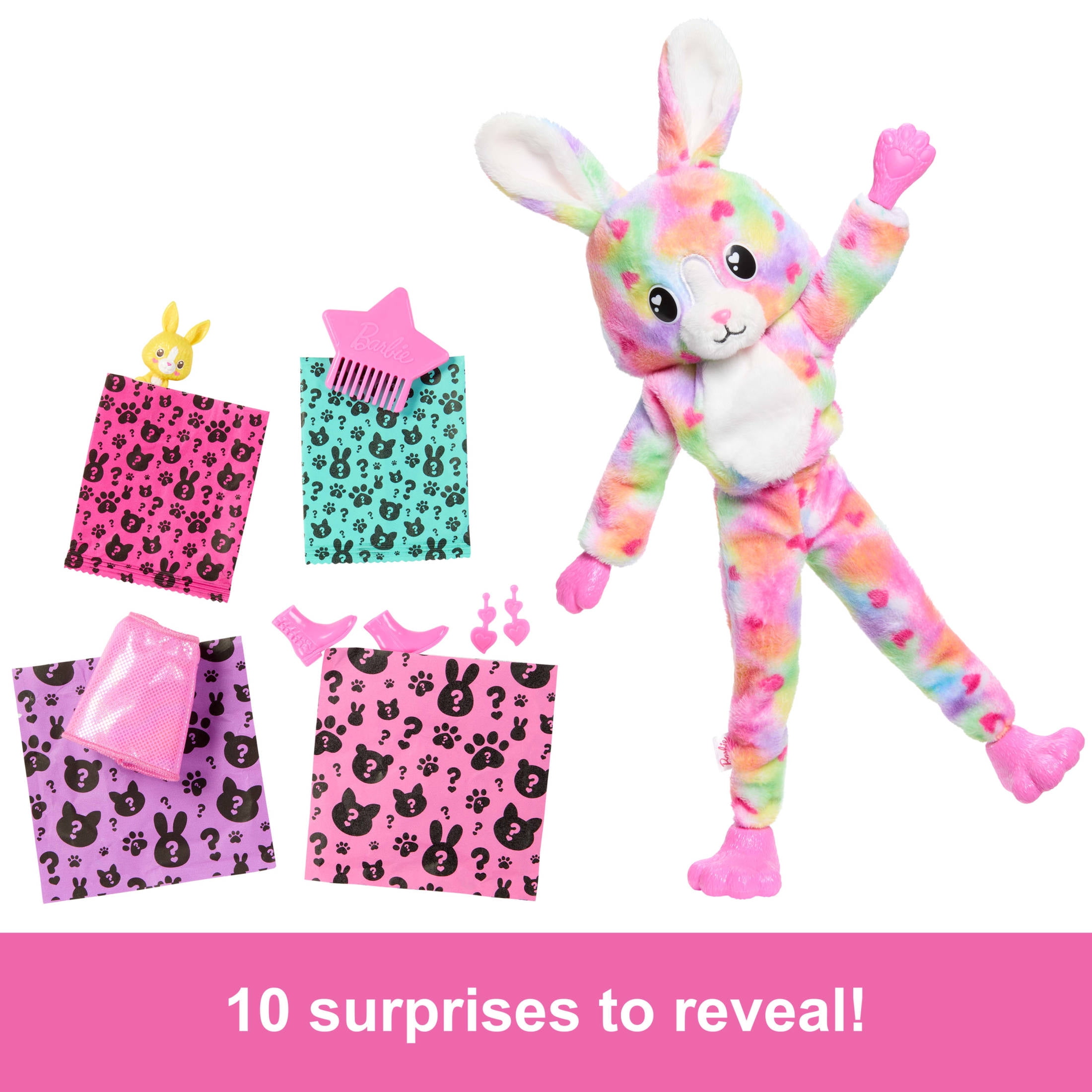 Barbie Cutie Reveal Bunny Doll & Accessories, Color Dream Series with 10 Surprises