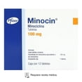 thumbnail image 1 of Minocin Minociclina 100 mg 12 tabletas, 1 of 2