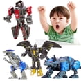 thumbnail image 5 of Transforming Toys - Dinosaur Robot Action Figures -Designable Shape-Shifting Toys for 3 4 5 6 7 8 Year Old Boys ， Party Christmas Birthday Gifts Boys Girls, 5 of 5