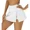 white, variant on High Waisted Swim Bottoms For Women Side Split Swim Skirts Built-in Shorts