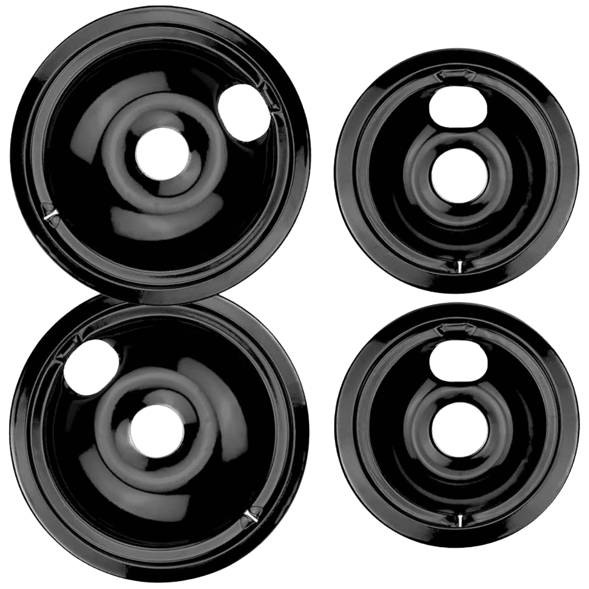 Scaroo WB31M20(2 ) & WB31M19(2) New Drip Pans for GE Hotpoint Electric Stove Burner Set Of 4