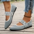 thumbnail image 2 of YOUYEDIAN Womens Mary Jane Shoes Work Non Slip Slip on Ballet Flats Shoes Spring Trendy Wide Closed Toe Low Heels Walking Shoes, 2 of 5