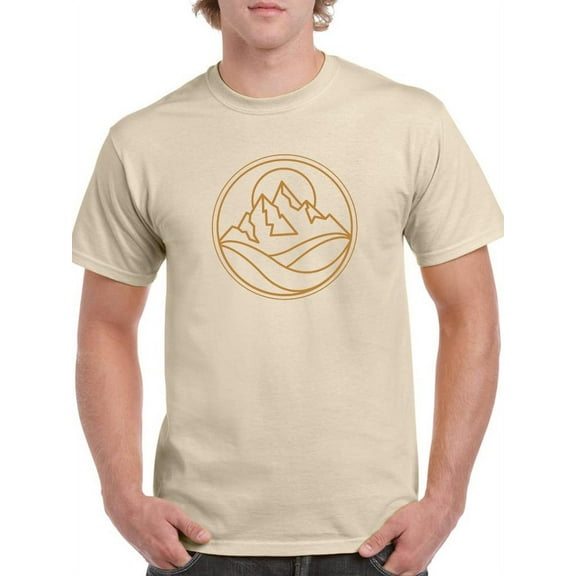 Mountains Stamp T-Shirt Men -Smartprints Designs, Male x-Large
