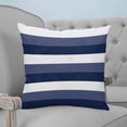 thumbnail image 4 of Navy Blue Ombre Stripe 16x16 Pillow Covers Set of 2, Abstract Art Modern Blue Striped Throw Pillow Covers Decorative Couch Cushion Case, Microfiber Square Pillowcases for Bedroom Car Living Room, 4 of 7
