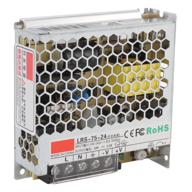 Fuente De Alimentación Conmutada, Salida Estable Instalación Conveniente Transformador De Fuente De Alimentación De 24 V 3,2 A 100-240 V Uso Amplio Para Luz LED