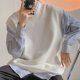 thumbnail image 2 of Suéteres de punto sin mangas lisos para hombre, ropa de color liso para hombre, chaleco con cuello en V, blanco, grueso, coreano, para invierno y otoño, 2 of 4