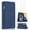Blue, variant on Asuwish Wallet Kickstand Hard Shell Cell Phone Case with Tempered Glass Screen Protector for Cricket Debut S3 / AT&T Vista 2, Black