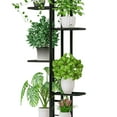 thumbnail image 4 of 6 Tier Display Shelf Flower Pots Rack Plant Stand Storage Shelving for Potted Plants Adjustable Feet Space Saver with Minimalist Design, 4 of 6