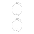 thumbnail image 3 of Sonducket Pulseras de tobillo Oro Plata Estilo simple Rosas Cadena de pie Tobilleras para mujer Type1 NO1, 3 of 6