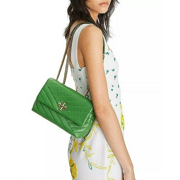【KIRA】 Tory Burch Kira Basil Chevron Leather Purse, Small Convertible