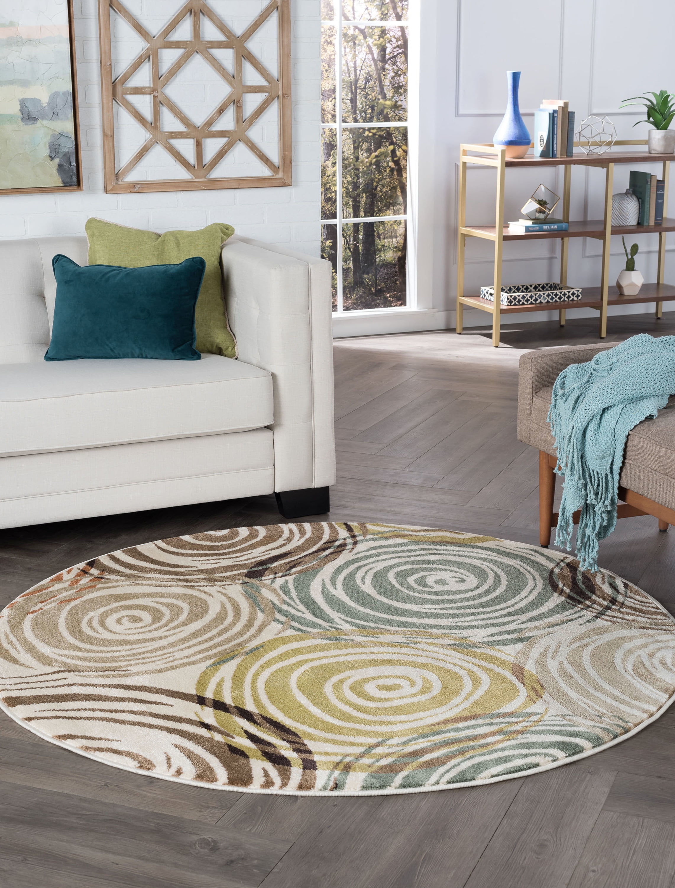Bliss Rugs Josepha Contemporary Indoor Round Area Rug
