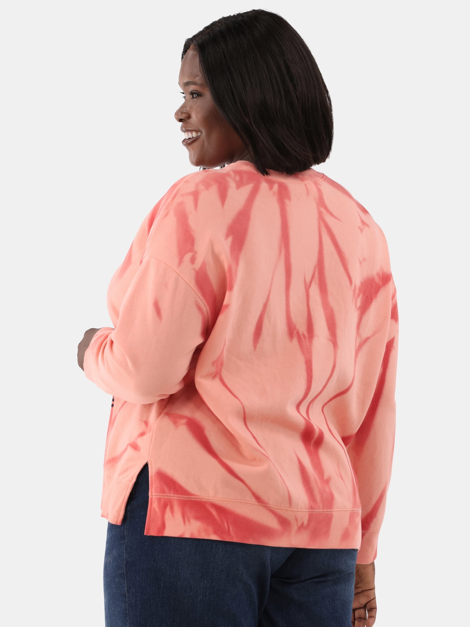 Terra & Sky Women's Plus Size Blondie Graphic Sweatshirt with Long Sleeves, Sizes 0X-5X