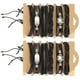 thumbnail image 4 of juegos de pulsera trenzada ajustable, pulsera con incrustaciones de Metal, brazalete de estilo Retro, cuero Artificial, 4 of 5