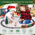 thumbnail image 3 of CNKOO Christmas Electric Train Track Toy Set Kit with Sound and Light Battery Powered  Train Rail Under the Christmas Tree Santa Claus Bell Train Toy Gift for Kids Over 3 Years Old, 3 of 9